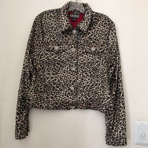 RARE Vintage Berek Takako Sakon Leopard animal jacket rhinestone crystal buttons